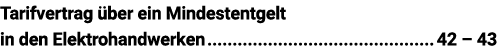 Tarifvertrag über ein Mindestentgelt in den Elektrohandwerken 42   43